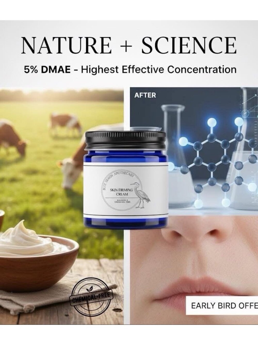 FIRM - facelift In A Bottle rejuvenating moisturizing Cream 1.57oz Chemical Free